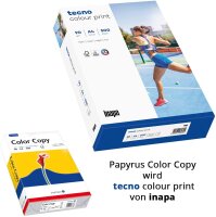 inapa Druckerpapier, Laserpapier tecno Colour Print: 90 g/m², A4, 500 Blatt, glatt, weiß – für brillante Farben