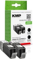 KMP Doublepack C89D schwarz Tintenpatrone ersetzt Canon...