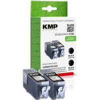 KMP Doublepack C72D schwarz Tintenpatrone ersetzt Canon PGI-520