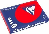 Clairefontaine Trophee Color Korallenrot 80g/m²...