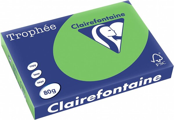 Clairefontaine Trophee Color 1885C maigrün 80g/m² DIN-A3 - 500 Blatt