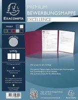10 x EXACOMPTA Premium Bewerbungsmappe Schwarz mit Leinen-Optik