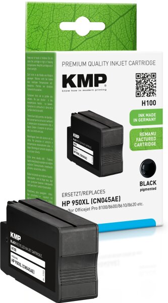 KMP H100 schwarz Tintenpatrone ersetzt HP Officejet Pro HP 950XL (CN045AE)