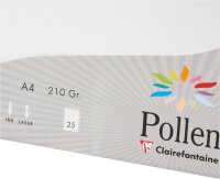 Clairefontaine Pollen Papier Perlmutt-Weiß 210g/m² DIN-A4 25 Blatt