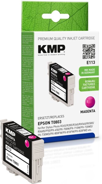 KMP E113 magenta Tintenpatrone ersetzt Epson Stylus Photo T0803