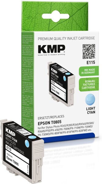 KMP E115 light-cyan Tintenpatrone ersetzt Epson Stylus Photo T0805