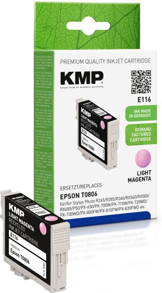 KMP E116 light-magenta Tintenpatrone ersetzt Epson Stylus Photo T0806