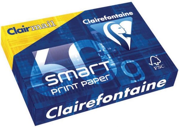 Clairefontaine smart Print Paper Clairmail DIN-A4 60g/m² 500 Blatt