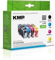 KMP Multipack H108V schwarz, cyan, magenta, gelb Tintenpatronen ersetzen HP Deskjet HP 364 (N9J73AE)