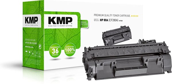 KMP H-T163 schwarz Tonerkartusche ersetzt HP LaserJet Pro HP 80A (CF280A)