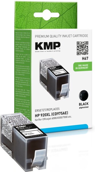 KMP H67 schwarz Tintenpatrone ersetzt HP Officejet HP 920XL (CD975AE)