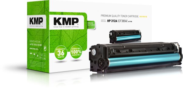 KMP H-T195 schwarz Tonerkartusche ersetzt HP Color LaserJet Pro HP 312A (CF380A)