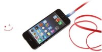 Leuchtendes Ladekabel mit Smilie für Iphone 5 5S 6 Ipad Mini USB Kabel ver. Farb