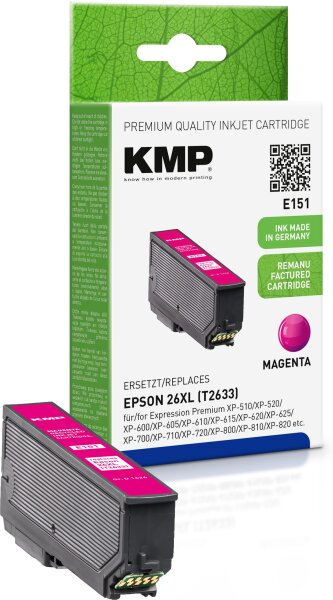 KMP E151 magenta Tintenpatrone ersetzt Epson Expression Premium 26XL (2633)