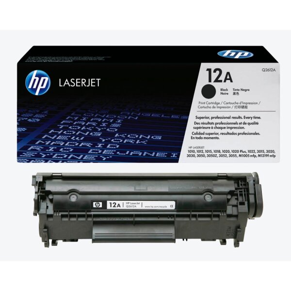 Original HP Toner 12A - Q2612A für ca. 2000 Seiten Laserjet M1005MFP etc. Black