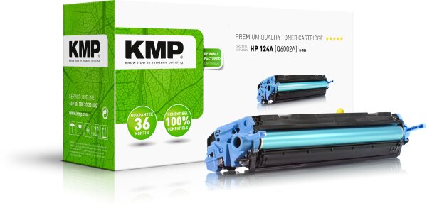 KMP H-T84 gelb Tonerkartusche ersetzt HP Color LaserJet HP 124A (Q6002A)