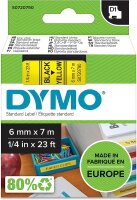 DYMO Original D1-Etikettenband | schwarz auf gelb | 6 mm x 7 m | selbstklebendes Schriftband | für LabelManager-Beschriftungsgerät