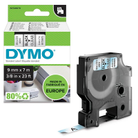 Dymo D1-Schriftband 9mm x 7m schwarz auf transparent