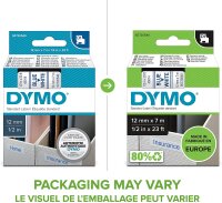 DYMO D1-Etikettenband Authentisch | blau auf weiß | 12 mm x 7 m | selbstklebendes Schriftband | für LabelManager-Beschriftungsgerät