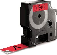 DYMO Original D1-Etikettenband | schwarz auf rot | 19 mm x 7 m | selbstklebendes Schriftband | für LabelManager-Beschriftungsgerät