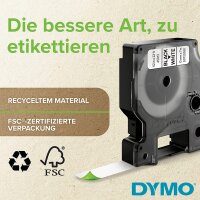 DYMO Original D1-Etikettenband | schwarz auf gelb | 19 mm x 7 m | selbstklebendes Schriftband | für LabelManager-Beschriftungsgerät