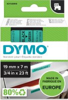 DYMO Original D1-Etikettenband | schwarz auf grün |...