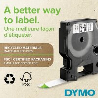 DYMO Original D1-Etikettenband | schwarz auf grün | 19 mm x 7 m | selbstklebendes Schriftband | für LabelManager-Beschriftungsgerät