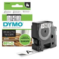DYMO Beschriftungsband D1 - 53713 - S0720930, 24 mm schwarz auf weiß