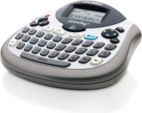 DYMO LetraTag LT-100T Beschriftungsgerät | Tragbares Etikettiergerät mit QWERTZ Tastatur | silber | Ideal fürs Büro oder zu Hause
