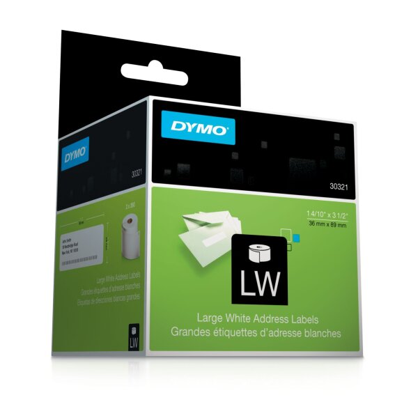Dymo Label Writer-Adress-Etiketten groß 36 x 89 mm weiß