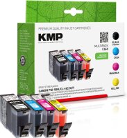 KMP Multipack C63V schwarz, cyan, magenta, gelb...