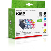 KMP Multipack C72V schwarz, cyan, magenta, gelb Tintenpatronen ersetzen Canon PGI-520BK/CLI-521C/CLI-521M/CLI-521Y