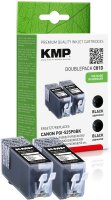 KMP Doublepack C81D schwarz Tintenpatrone ersetzt Canon...