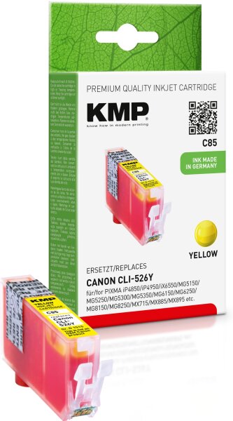 KMP C85 gelb Tintenpatrone ersetzt Canon PGI-526Y