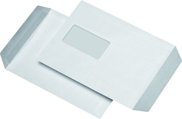 Elepa - rössler kuvert Versandtaschen C5, mit Fenster, selbstklebend, 90 g/qm, weiß, 500 Stück