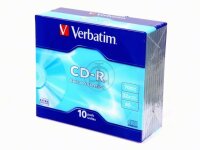 Verbatim CD-R Rohlinge - 700MB/80Min, 52-fach/Slim Case,...