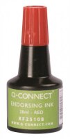 Q-Connect Stempelfarbe - ohne Öl, rot 28ml.