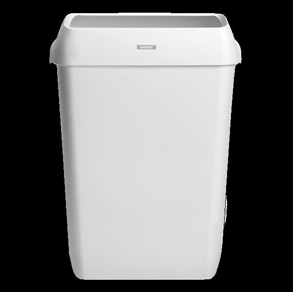 Katrin Inclusive Abfallbehälter 50 Liter mit Deckel weiß