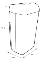 Katrin Inclusive Abfallbehälter 50 Liter mit Deckel schwarz