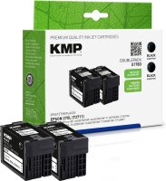 KMP Doublepack E178D schwarz Tintenpatrone ersetzt Epson...