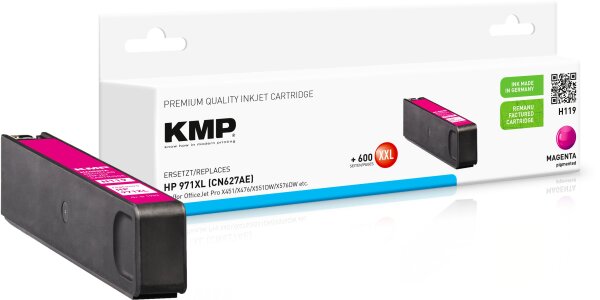 KMP H119 magenta Tintenpatrone ersetzt HP OfficeJet Pro HP 971XL (CN627AE)