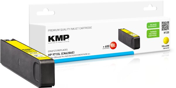 KMP H120 gelb Tintenpatrone ersetzt HP OfficeJet Pro HP 971XL (CN628AE)