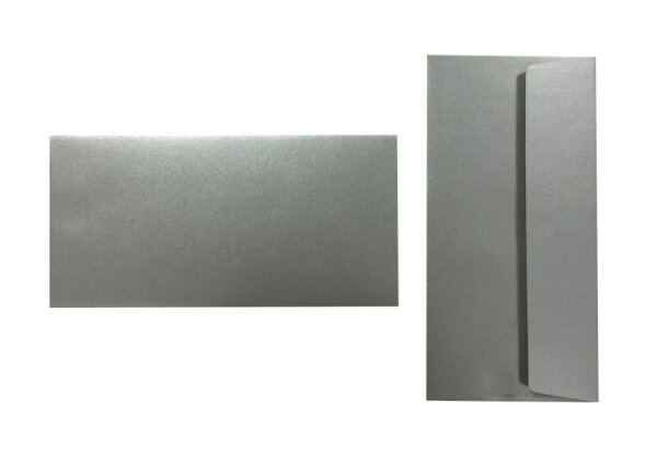 Inapa Shyne Umschläge DIN Lang Grey Silver 120g/m² 100 Stück
