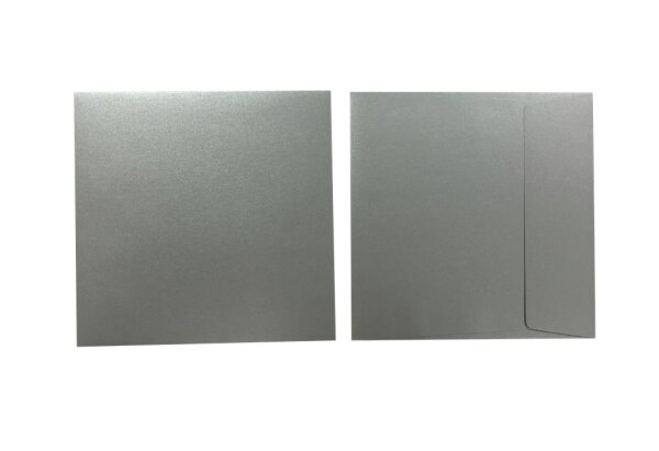 Inapa Shyne Umschläge Quadro Grey Silver 120g/m² 100 Stück
