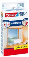 tesa Fliegengitter Comfort Klettband für Fenster 1,0 m : 1,0 m, weiß
