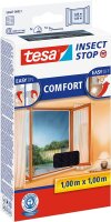 tesa Fliegengitter Comfort Klettband für Fenster 1,0 m : 1,0 m, anthrazit