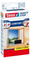 tesa Fliegengitter Comfort Klettband für Fenster 1,3 m : 1,3 m, anthrazit