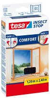 tesa Fliegengitter Comfort Klettband für bodentiefe Fenster 1,2 m : 2,4 m, anthrazit