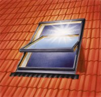 tesa Fliegengitter Comfort Klettband für Dachfenster, mit Sonnenschutz, anthrazit / metallic