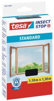 tesa Fliegengitter Standard Klettband für Fenster 1,1 m : 1,3 m, anthrazit